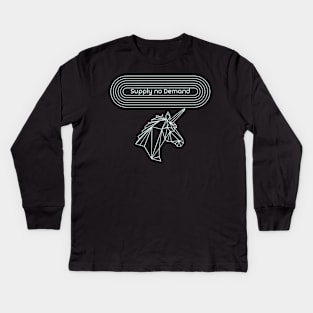 supply no demand - horse geomettric Kids Long Sleeve T-Shirt